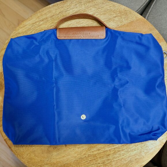 LONGCHAMP Pliage Document Holder Briefcase Royal Blue EUC - Picture 2 of 14